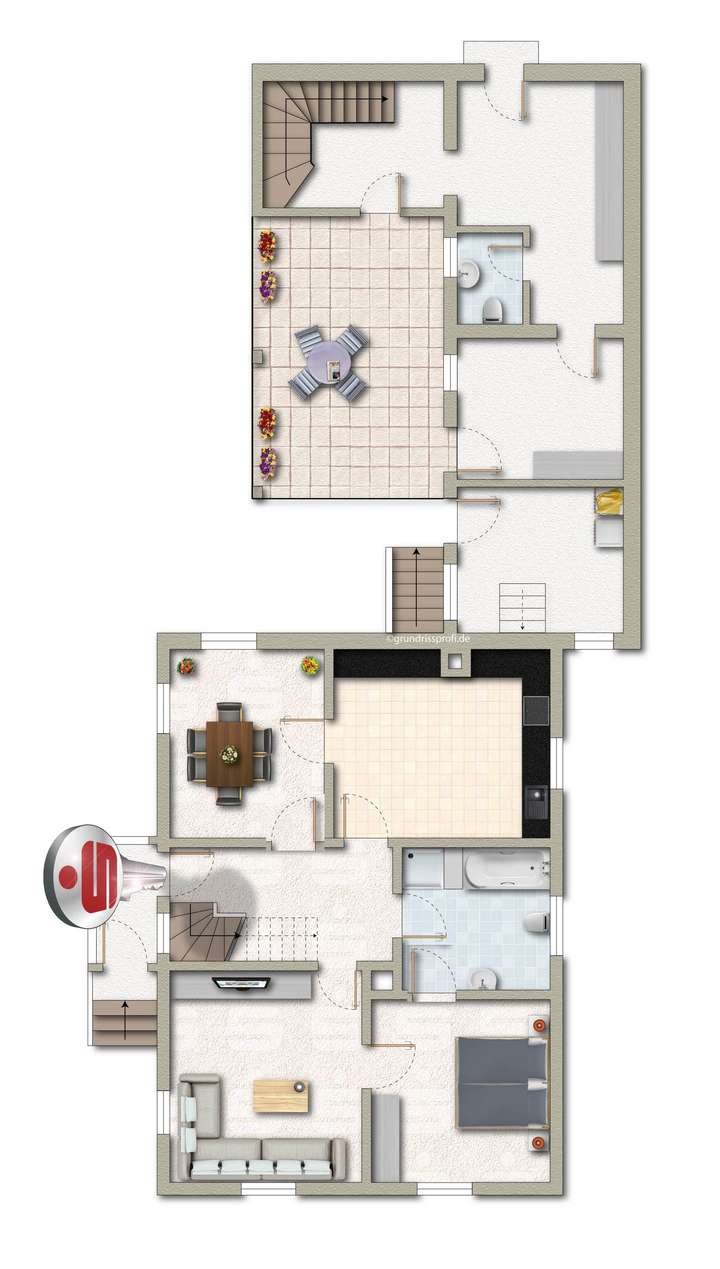 EG Haus 50er Jahre und Mittelt