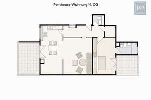 Beeindruckende Penthouse-Wohnung mit Skylineblick und zwei Terrassen! – Die vollständige Adresse der Immobilie erhältst du vom Anbieter., 60598 Sachsenhausen-Süd, Frankfurt am Main – Vorschaubild 23