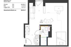 Exklusives Dachgeschoss-Apartment | Bezugsfertig September 2026 | 5 % AfA | Kapitalanlage – Die vollständige Adresse der Immobilie erhältst du vom Anbieter., 86179 Haunstetten-Nord, Augsburg – Vorschaubild 8