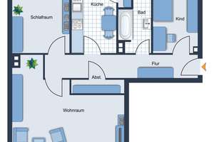 Sehr helle und geräumige 3-ZKB in zentraler Lage in der Augsburger Innenstadt – Die vollständige Adresse der Immobilie erhältst du vom Anbieter., 86152 Innenstadt. Sankt Ulrich-Dom, Augsburg – Vorschaubild 7
