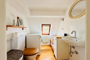 Maisonette-Altbauwohnung mit Dachterrasse & ausgebauter Bühne mit Sichtgebälk, reduzierte Stehhöhe  – 70199 Südheim, Stuttgart – Vorschaubild 43