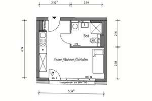 Hochwertiges neu möbliertes Ein-Zimmer-Appartement in Nürnberg Eberhardshof – Fürther Straße 188, 90429 Eberhardshof, Nürnberg – Vorschaubild 15