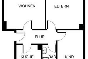sanierte 3-Zi.-Wohnung mit Balkon in ruhiger Umgebung – Steinhagen 6, 44793 Kruppwerke, Bochum – Vorschaubild 2