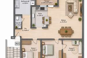 Exklusive Dachgeschosswohnung mit Dachterrasse & hochwertiger Ausstattung in Köln-Porz – Ohmstr. 31, 51145 Porz (Ortsteil), Köln – Vorschaubild 11