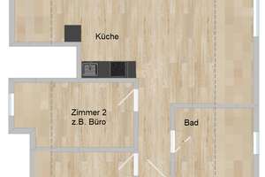 Helle 3-Zimmer Wohnung mit EBK in Pfullendorf – Die vollständige Adresse der Immobilie erhältst du vom Anbieter., 88630 Pfullendorf – Vorschaubild 2
