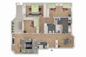 Großzügige 4,5 Zimmer-Wohnung mit Balkon in Herzen von Degerloch zum reinen Objektpreis (Erbpacht)