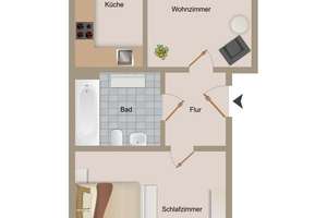 ***Bezugsfreie 2-Zimmer-Wohnung in der Andreasvorstadt mit Balkon oh. Provision*** – Die vollständige Adresse der Immobilie erhältst du vom Anbieter., 99089 Andreasvorstadt, Erfurt – Vorschaubild 10