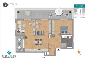 Viel Platz und Penthouse Feeling: Großzügige 3-Zimmer-Wohnung mit Dachterrasse, Müngersdorf – Vitalisstraße 361a, 50933 Müngersdorf, Köln – Vorschaubild 7