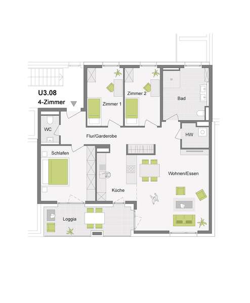4-Zimmerwohnung mit 112 m² DG