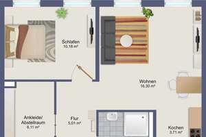 Attraktive 2-Zimmer-Wohnung in der List! Vis-á-vis der Eilenriede! – Podbielskistraße 37, 30163 List, Hannover – Vorschaubild 10