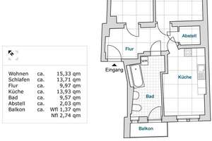 Aktuelle Renovierung einer 2-Raum-Wohnung in Dresden-Briesnitz! – Meißner Landstr. 3, 1157 Briesnitz, Dresden – Vorschaubild 2