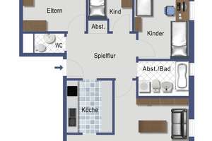 Familienfreundliche 4,5 Zi.-Wohnung  mit Balkon. Wintergarten, Grünblick, in Nähe Rhein & ISD – Die vollständige Adresse der Immobilie erhältst du vom Anbieter., 40489 Kaiserswerth, Düsseldorf – Vorschaubild 17