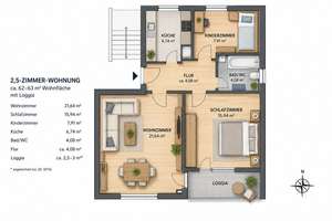 2,5-Zimmer-Wohnung mit Einbauküche in München-Ramersdorf – Chiemgaustraße 119, 81549 Balanstraße-West, München – Vorschaubild 34