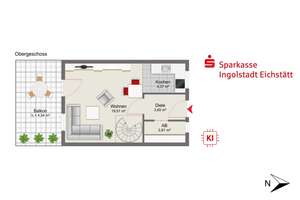 2-Zimmer-Maisonette-Wohnung in Ingolstadt-Süd - Perfekt für Singles oder Paare – Die vollständige Adresse der Immobilie erhältst du vom Anbieter., 85051 Münchener Straße, Ingolstadt – Vorschaubild 11