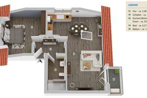 HEIMAT 8 Wohnung 8 – Die  KOMFORTWOHNUNG   – Die vollständige Adresse der Immobilie erhältst du vom Anbieter., 85551 Kirchheim bei München – Vorschaubild 7