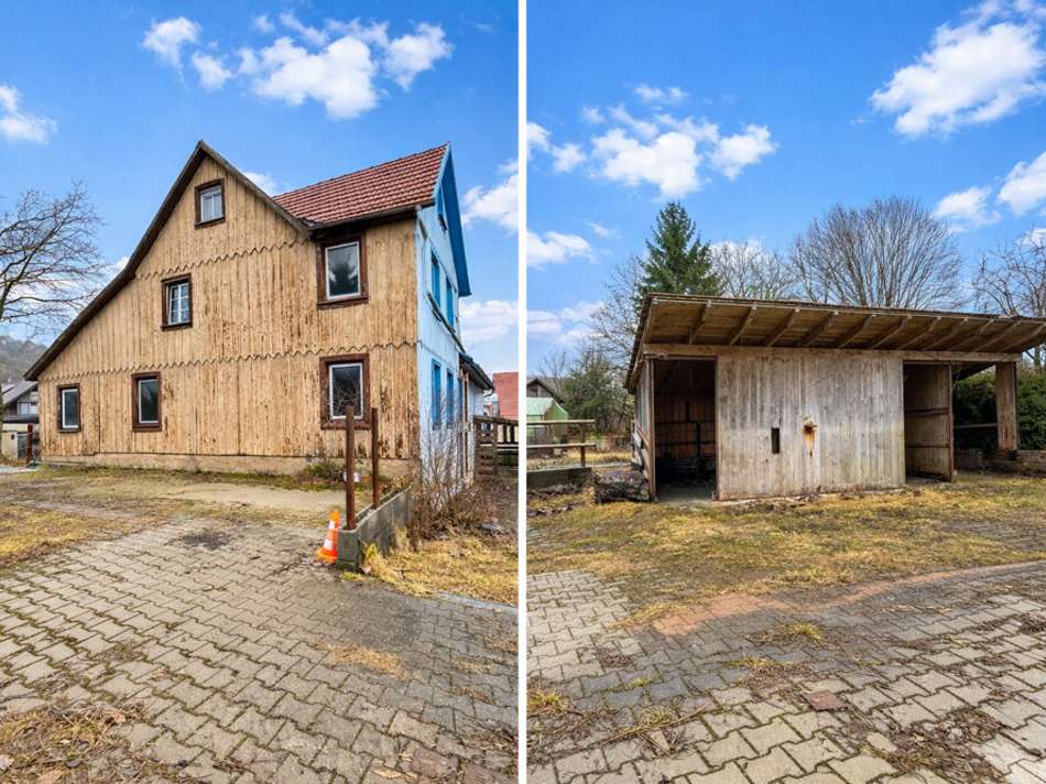 Rückseite des Gebäudes und  Ho