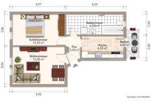 Charmante 2-Raumwohnung mit Tageslichtbad und Balkon – 39124 Neue Neustadt, Magdeburg – Vorschaubild 9