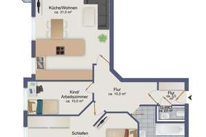 Wohnen am Stadtpark: Moderne 3-Zimmer-Wohnung mit Balkon – Theodor-Storm-Straße -, 22844 Norderstedt – Vorschaubild 17