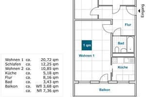 Familienfreundliche 3-Zimmer-Wohnung mit Balkon! – Lise-Meitner-Str. 35, 1169 Gorbitz-Nord/Neu-Omsewitz, Dresden – Vorschaubild 2