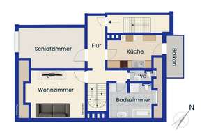 Wunderschöne 3,5-Zimmer-Maisonettewohnung mit Balkon, Garage, Aufzug und Klimaanlage in Nürnberg – Die vollständige Adresse der Immobilie erhältst du vom Anbieter., 90459 Galgenhof, Nürnberg – Vorschaubild 12