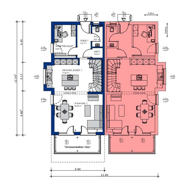 Beispielgrundriss Erdgeschoss
