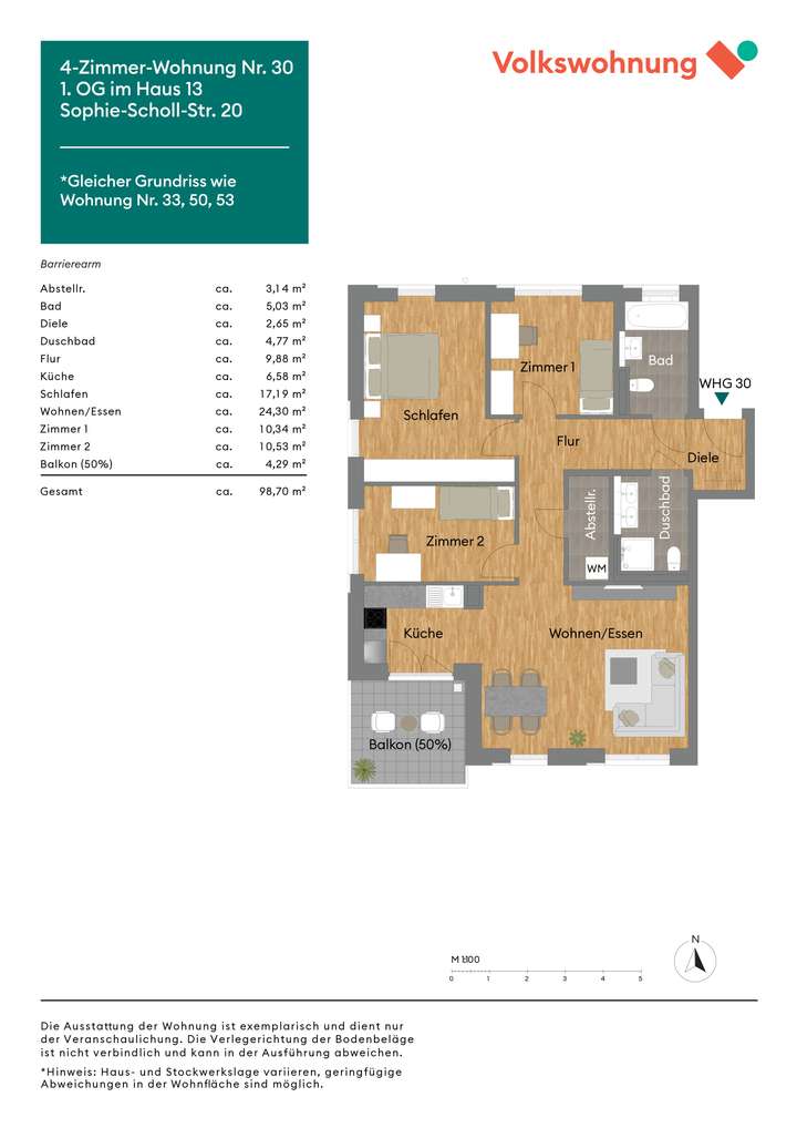 Wohnung Nr. 30, 33, 50, 53
