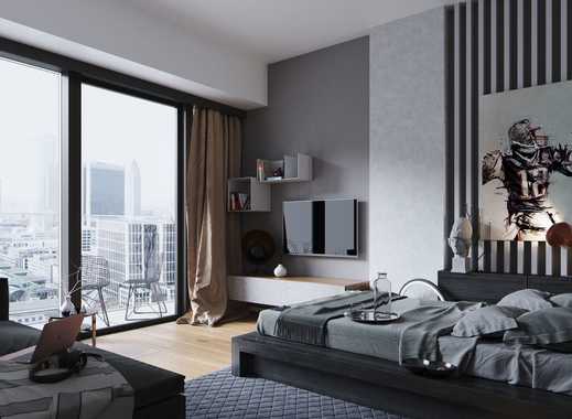 Modernes City-Apartment mit bodentiefen Fenstern und Skylineblick - Wohlfühlen garantiert!