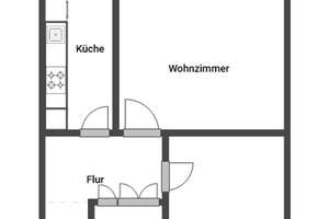 2 Zimmer Wohnung in Bielefeld-Oldentrup – Die vollständige Adresse der Immobilie erhältst du vom Anbieter., 33719 Heepen, Bielefeld – Vorschaubild 2