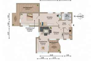 4-ZKB-Dachterrassenwohnung mit zwei Terrassen, zwei Garagen und Stellplatz direkt am Park – 86825 Bad Wörishofen – Vorschaubild 34