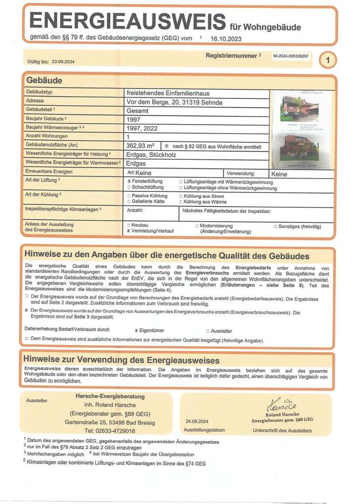 Energieausweis Blatt 1