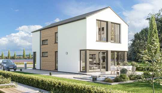 Bild von Geradliniges Einfamilienhaus, Das BALANCE 120 V2 als Effizienzhaus 40