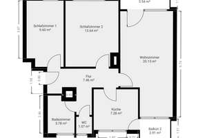 Attraktive 3‑Zimmer‑Wohnung mit Balkon – 65 m² in Karlsruhe-Durlach – Ellmendinger Straße 29b, 76227 Durlach, Karlsruhe – Vorschaubild 6