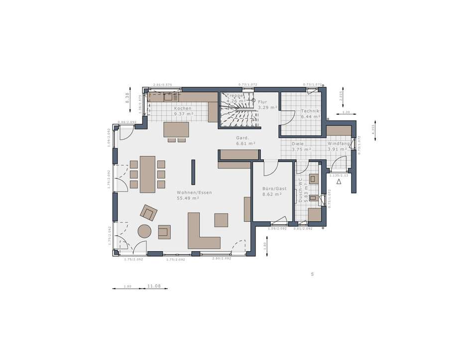 Grundriss Erdgeschoss