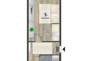 Große 1-Raum-Wohnung mit Balkon – Tschaikowskistr. 15, 9130 Sonnenberg, Chemnitz – Vorschaubild 5