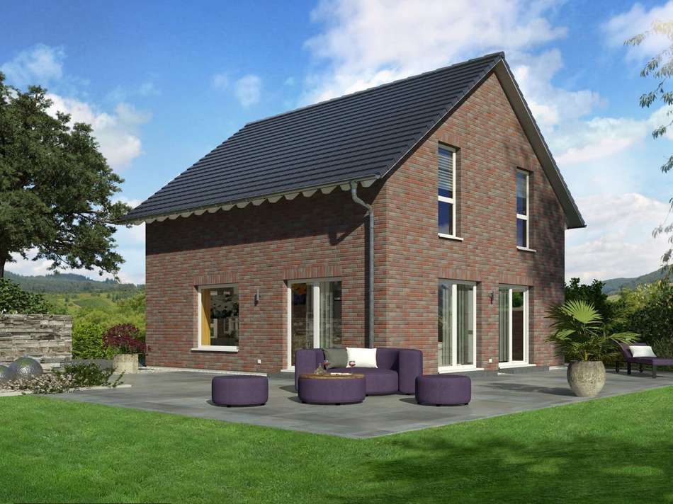 Ansicht Garten Klinker