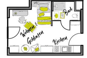 Möblierte Komfort Apartments mit Terrasse - Campus Living Darmstadt – Haardtring 15, 64295 Darmstadt-West, Darmstadt – Vorschaubild 18