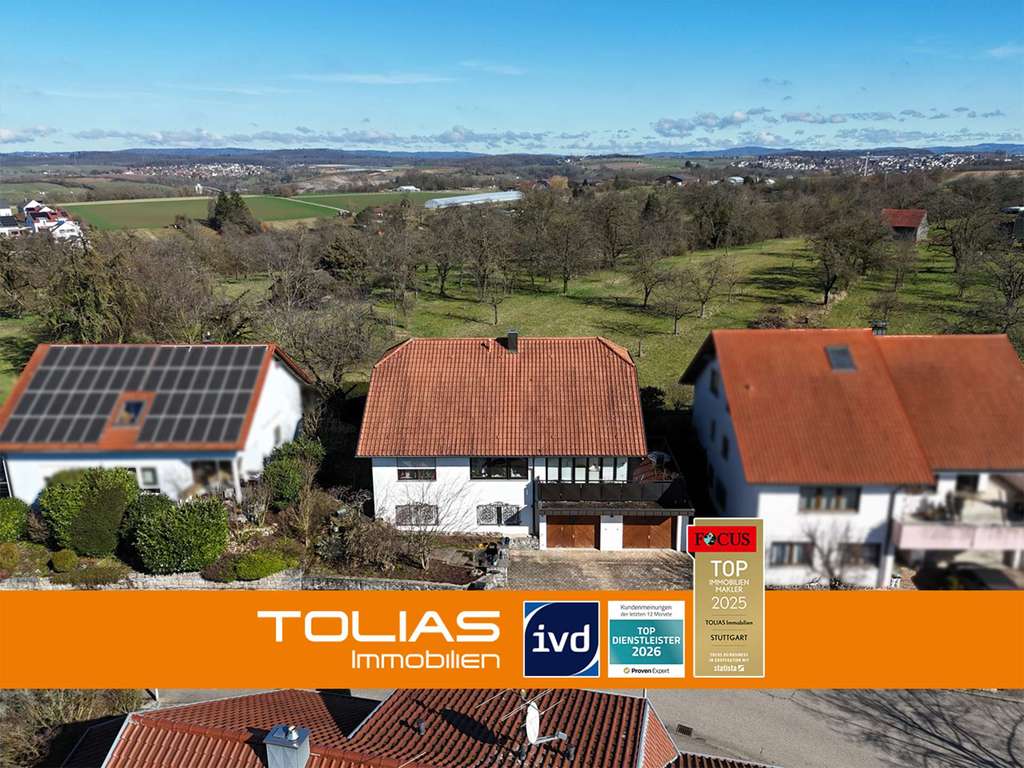 Immobilie in Erdmannhausen - Platz für alle(s): Großzügiges Zuhause in ruhiger Naturkulisse mit grenzenlosem Gestaltungspotenzial - Bild 0