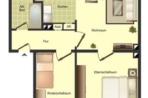 Charmante 3-Zimmer-Etagenwohnung in Bocholt – familienfreundlich und lichtdurchflutet – Kölner Straße 7, 46397 Bocholt – Vorschaubild 2
