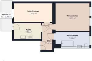 Gepflegte 2-Zimmerwohnung mit Balkon in Mölkau! – Engelsdorfer Straße 140, 4316 Mölkau, Leipzig – Vorschaubild 14