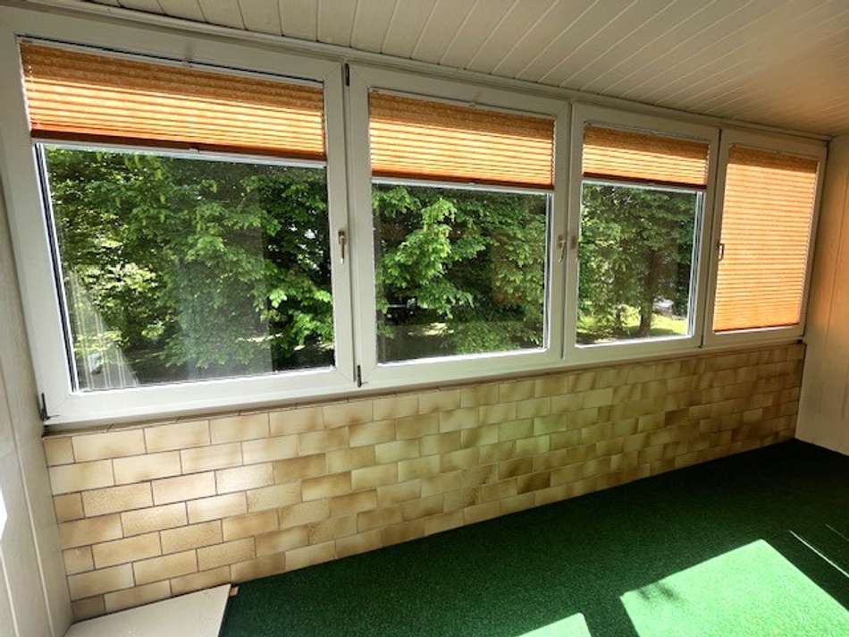 verglaster Balkon