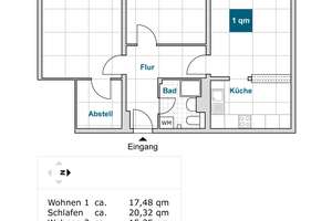 Hier findet jeder seinen Platz: geräumige 3-Zimmer-Wohnung mit Balkon – Holbeinstr. 58, 1307 Johannstadt-Süd, Dresden – Vorschaubild 2