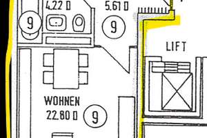 2-Zimmer-WHG ruhig mit  großem Süd-Balkon – Nymphenburgerstrasse 52, 80335 St. Benno, München – Vorschaubild 9