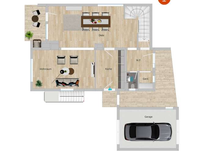 Grundriss EG animiert