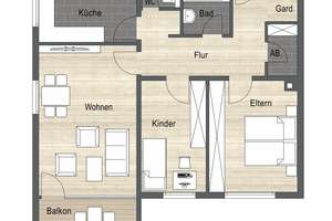 GEPFLEGTE 3-ZIMMERWOHNUNG IM 3. OBERGESCHOSS – Die vollständige Adresse der Immobilie erhältst du vom Anbieter., 74080 Böckingen, Heilbronn – Vorschaubild 8