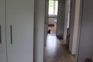 in ruhiger Lage , wenige Minuten zum Unterbacher See.     Balkonseite ins Grüne – Vennstraße 106, 40627 Unterbach, Düsseldorf – Vorschaubild 7