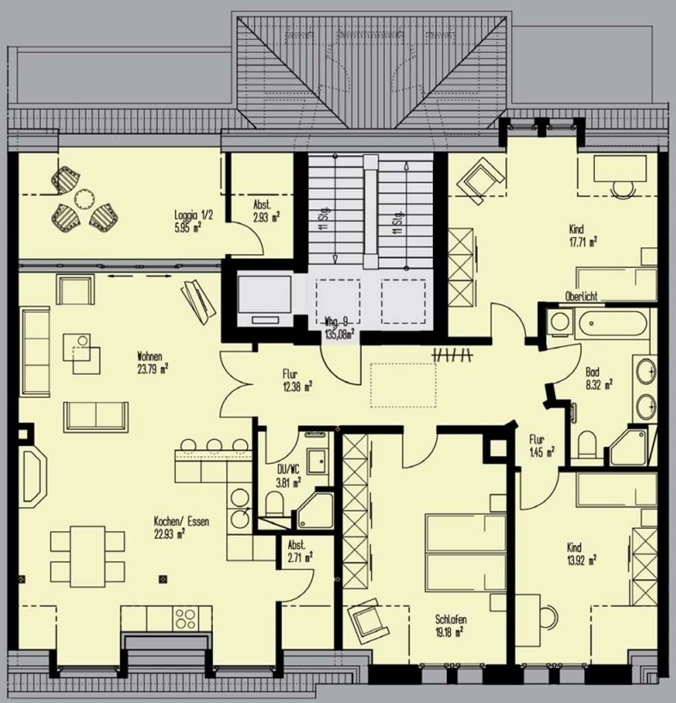 Vermietete luxuriöse Dachgeschosswohnung in Leipzig Gohlis