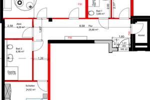 4 OG / 3 Zimmer / 139 qm / WHG 22 – Zimmerstraße 16, 33602 Mitte, Bielefeld – Vorschaubild 2