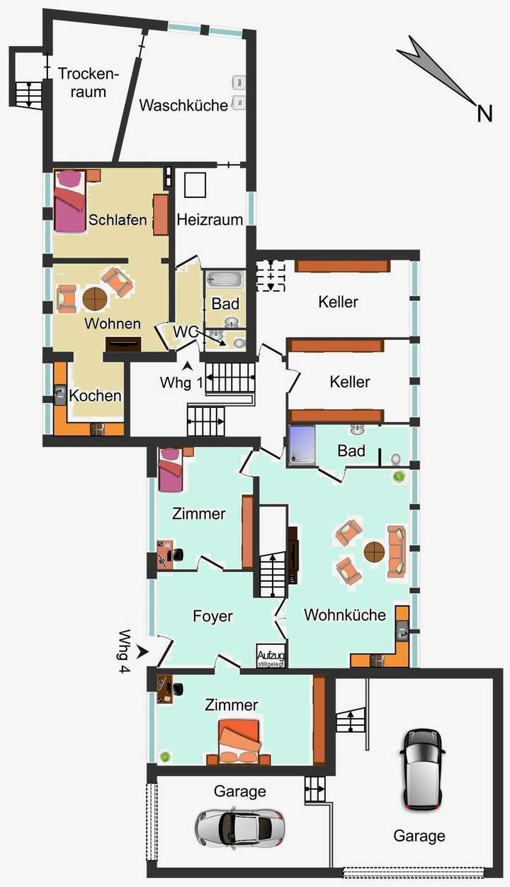 Wohnungen 1 und 4 (UG hinte...