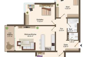 Renovierte 3- oder 4-Zimmer-Wohnung mit West-Balkon - 10 Gehminuten zur S3 – Die vollständige Adresse der Immobilie erhältst du vom Anbieter., 82194 Gröbenzell – Vorschaubild 6