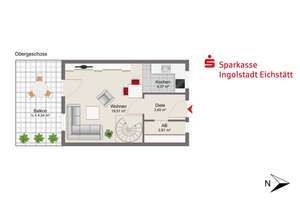 2-Zimmer-Maisonette-Wohnung in Ingolstadt-Süd - Perfekt für Singles oder Paare – Die vollständige Adresse der Immobilie erhältst du vom Anbieter., 85051 Münchener Straße, Ingolstadt – Vorschaubild 11